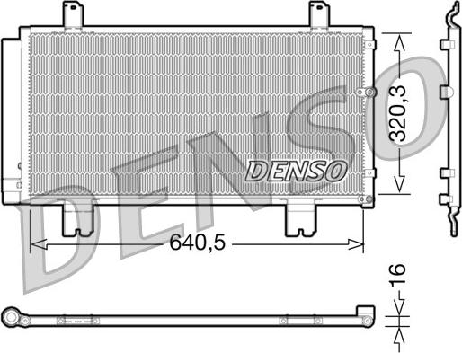 Denso DCN51007 - Конденсатор кондиционера autosila-amz.com