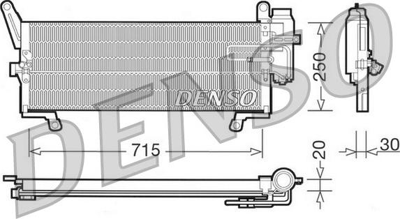 Denso DCN09095 - Конденсатор кондиционера autosila-amz.com