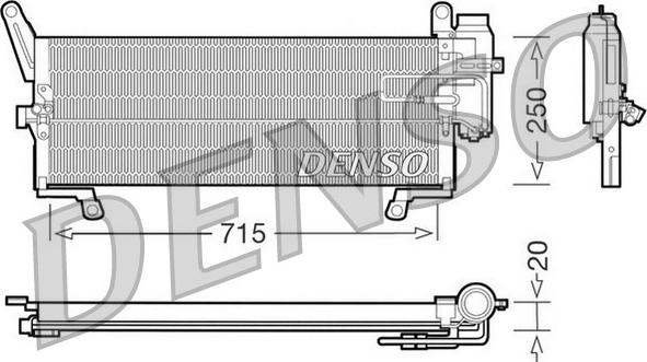 Denso DCN09090 - Конденсатор кондиционера autosila-amz.com