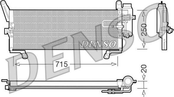 Denso DCN09091 - Конденсатор кондиционера autosila-amz.com