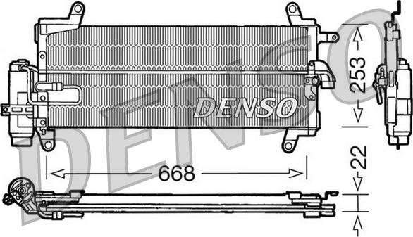 Denso DCN09093 - Конденсатор кондиционера autosila-amz.com
