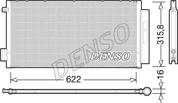 Denso DCN09044 - Конденсатор кондиционера autosila-amz.com