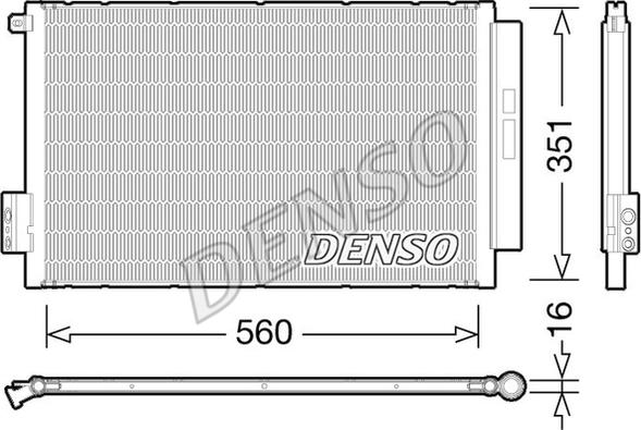 Denso DCN09043 - Конденсатор кондиционера autosila-amz.com