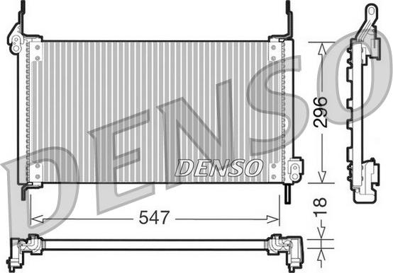 Denso DCN09016 - Конденсатор кондиционера autosila-amz.com