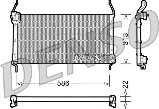 Denso DCN09013 - Конденсатор кондиционера autosila-amz.com