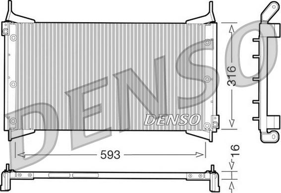 Denso DCN09012 - Конденсатор кондиционера autosila-amz.com