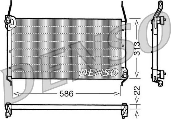 Denso DCN09017 - Конденсатор кондиционера autosila-amz.com