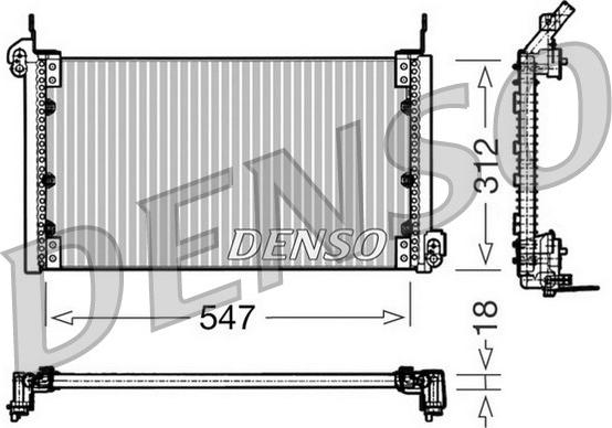 Denso DCN09080 - Конденсатор кондиционера autosila-amz.com