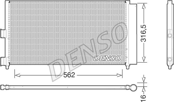 Denso DCN09072 - Конденсатор кондиционера autosila-amz.com
