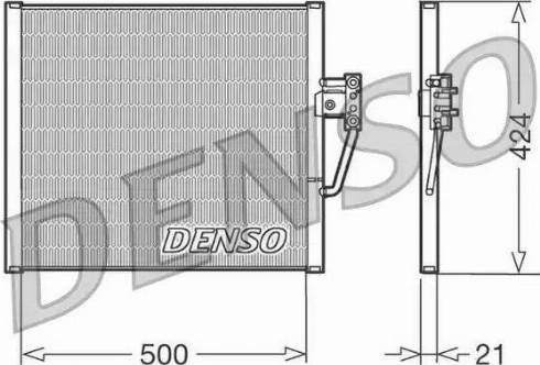 Denso DCN05005 - Конденсатор кондиционера autosila-amz.com