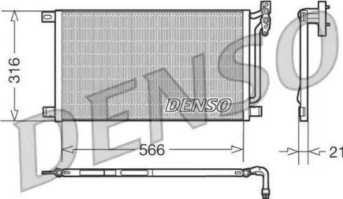 Denso DCN05003 - Конденсатор кондиционера autosila-amz.com