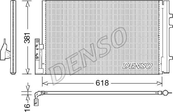 Denso DCN05014 - Конденсатор кондиционера autosila-amz.com