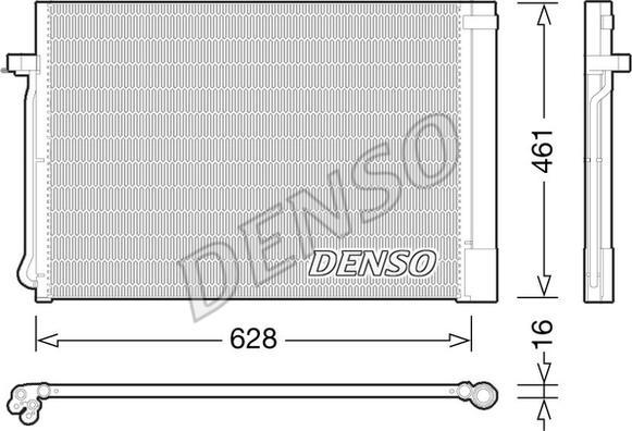 Denso DCN05013 - Конденсатор кондиционера autosila-amz.com