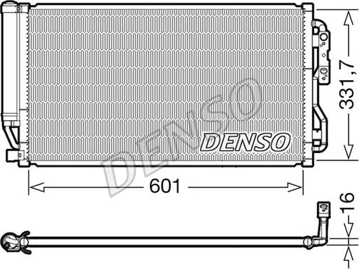 Denso DCN05035 - Конденсатор кондиционера autosila-amz.com