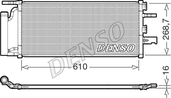 Denso DCN05036 - Конденсатор кондиционера autosila-amz.com