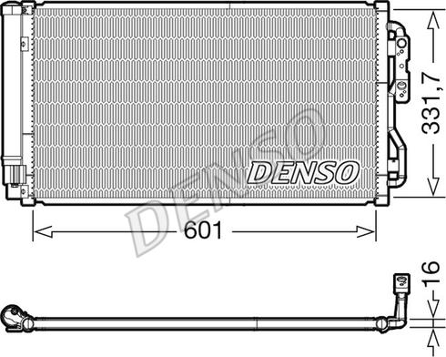 Denso DCN05033 - Конденсатор кондиционера autosila-amz.com