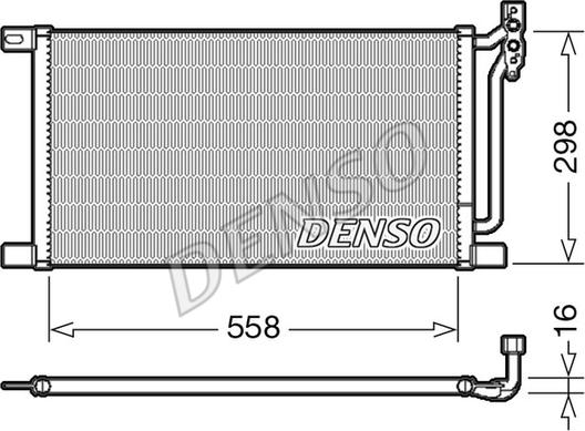 Denso DCN05020 - Конденсатор кондиционера autosila-amz.com