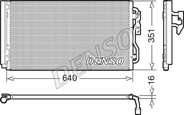 Denso DCN05023 - Конденсатор кондиционера autosila-amz.com