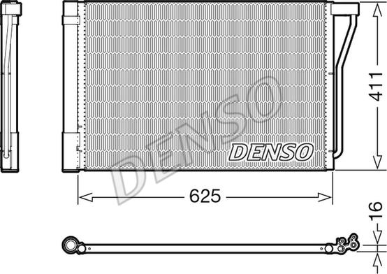 Denso DCN05022 - Конденсатор кондиционера autosila-amz.com
