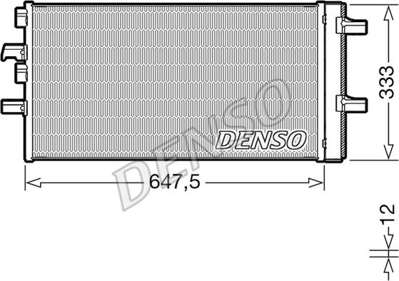 Denso DCN05108 - Конденсатор кондиционера autosila-amz.com