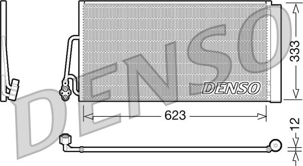 Denso DCN05102 - Конденсатор кондиционера autosila-amz.com