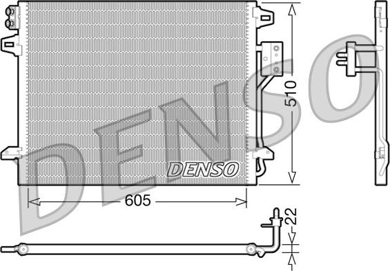 Denso DCN06006 - Конденсатор кондиционера autosila-amz.com