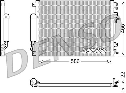 Denso DCN06001 - Конденсатор кондиционера autosila-amz.com