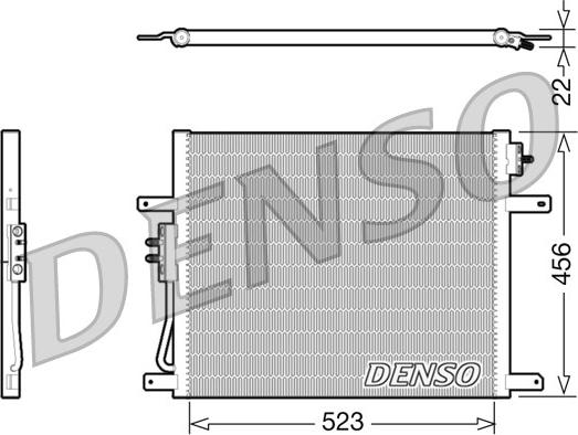 Denso DCN06008 - Конденсатор кондиционера autosila-amz.com