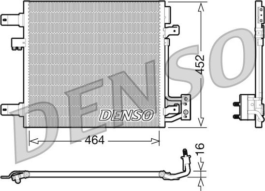 Denso DCN06014 - Конденсатор кондиционера autosila-amz.com
