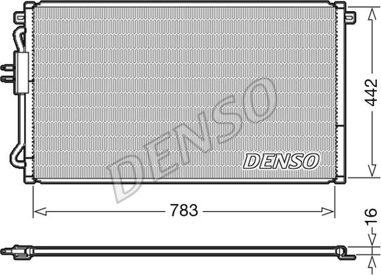 Denso DCN06015 - Конденсатор кондиционера autosila-amz.com