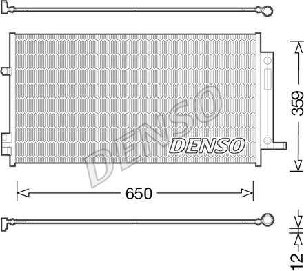 Denso DCN06016 - Конденсатор кондиционера autosila-amz.com