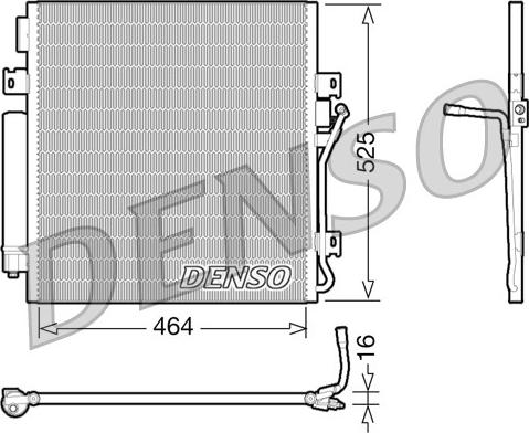 Denso DCN06011 - Конденсатор кондиционера autosila-amz.com