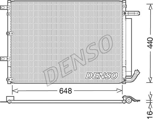 Denso DCN06018 - Конденсатор кондиционера autosila-amz.com