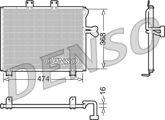 Denso DCN06013 - Конденсатор кондиционера autosila-amz.com