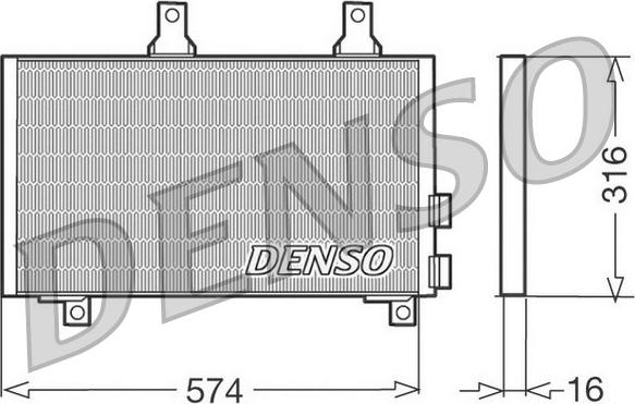 Denso DCN01002 - Конденсатор кондиционера autosila-amz.com