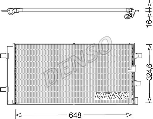 Denso DCN02044 - Конденсатор кондиционера autosila-amz.com