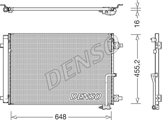 Denso DCN02045 - Конденсатор кондиционера autosila-amz.com