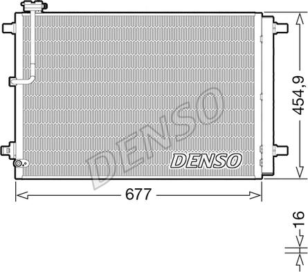Denso DCN02046 - Конденсатор кондиционера autosila-amz.com