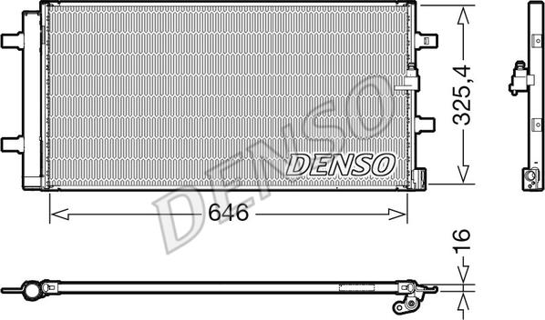 Denso DCN02041 - Конденсатор кондиционера autosila-amz.com