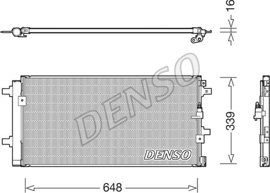 Denso DCN02043 - Конденсатор кондиционера autosila-amz.com