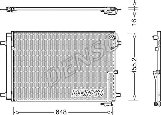 Denso DCN02042 - Конденсатор кондиционера autosila-amz.com