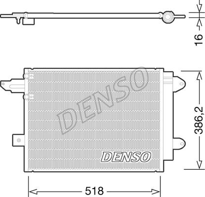 Denso DCN02005 - Конденсатор кондиционера autosila-amz.com