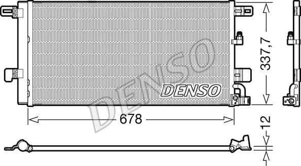 Denso DCN02001 - Конденсатор кондиционера autosila-amz.com