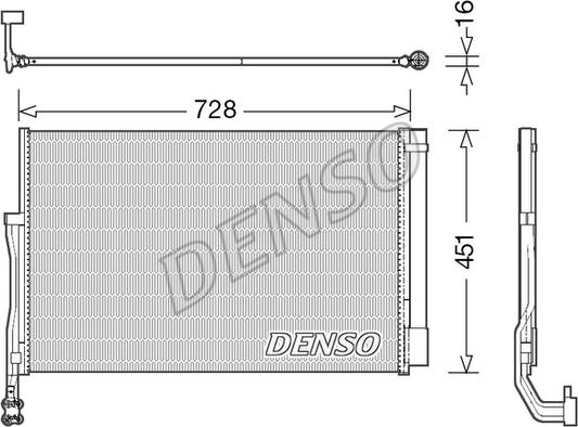 Denso DCN02007 - Конденсатор кондиционера autosila-amz.com