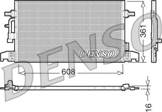 Denso DCN02016 - Конденсатор кондиционера autosila-amz.com