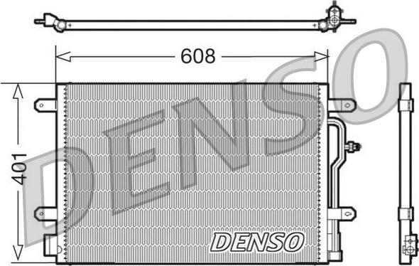 Denso DCN02011 - Конденсатор кондиционера autosila-amz.com