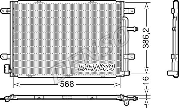 Denso DCN02039 - Конденсатор кондиционера autosila-amz.com