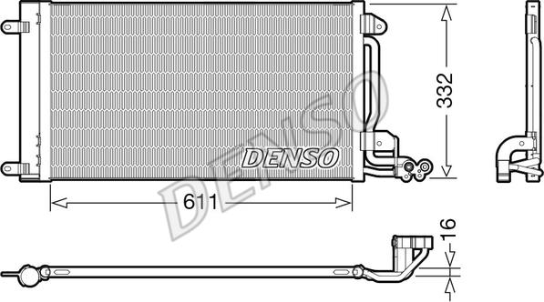 Denso DCN02034 - Конденсатор кондиционера autosila-amz.com