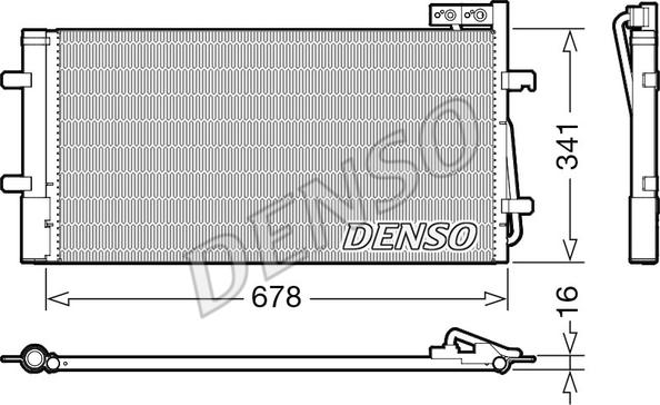 Denso DCN02035 - Конденсатор кондиционера autosila-amz.com