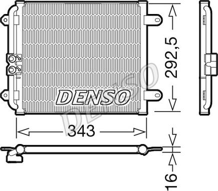 Denso DCN02032 - Конденсатор кондиционера autosila-amz.com